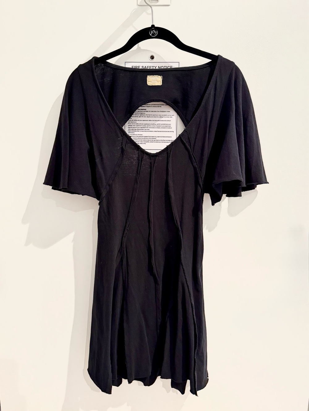 Free People Black Mini Dress with Cutout